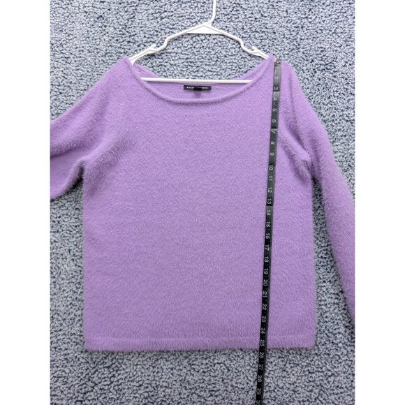 Boston Proper Plush Slouchy Sweater Womens M Eyelash Pullover Cozy Lilac Purple - Picture 10 of 12